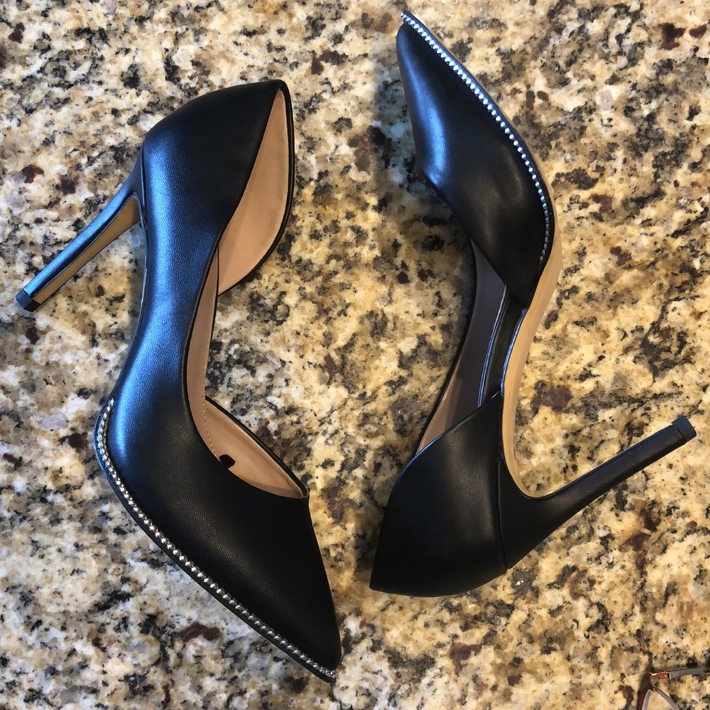 BCBGeneration HARINA GN221601 Vegan Black Stilettos US Size 8 M EU 38.5
